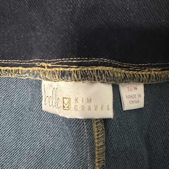 Belle by Kim Gravel Dark Blue Straight Leg Jeans - Picture 5 of 6